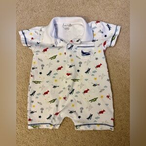 Kissy Kissy Aviators Short Collared Playsuit Romper 18M